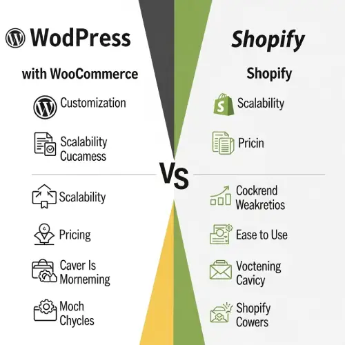 WordPress vs wommerce Shopify website store